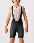 CASTELLI Kurze Fahrradhose mit Trägern - COMPETIZIONE KIDS - Schwarz/Weiß