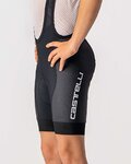 CASTELLI Kurze Fahrradhose mit Trägern - COMPETIZIONE KIDS - Schwarz/Weiß