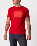 CASTELLI Kurzarm Fahrrad-Shirt - MAURIZIO TEE - Rot