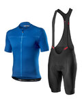 CASTELLI Kurzarm Radtrikot und Shorts - CLASSIFICA - Schwarz/Blau