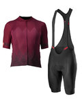 CASTELLI Kurzarm Radtrikot und Shorts - A TUTTA - Schwarz/bordeaux