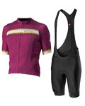 CASTELLI Kurzarm Radtrikot und Shorts - GRIMPEUR - Cyclamen/Schwarz