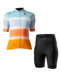 CASTELLI Kurzarm Radtrikot und Shorts - DOLCE LADY - Schwarz/Blau/Orange