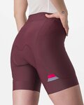 CASTELLI Fahrradshorts ohne Träger - PRIMA LADY - bordeaux