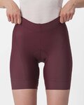 CASTELLI Fahrradshorts ohne Träger - PRIMA LADY - bordeaux