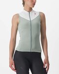 CASTELLI Ärmelloses Fahrradtrikot - SOLARIS LADY - Grün/Elfenbein