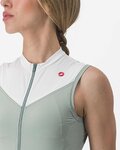 CASTELLI Ärmelloses Fahrradtrikot - SOLARIS LADY - Grün/Elfenbein