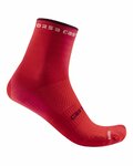CASTELLI Klassische Fahrradsocken - ROSSO CORSA 11 LADY  - Rot