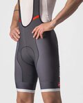 CASTELLI Kurze Fahrradhose mit Trägern - COMPETIZION KIT - Grau