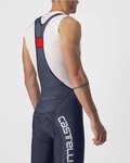 CASTELLI Kurze Fahrradhose mit Trägern - COMPETIZIONE KIT - Silber/Blau