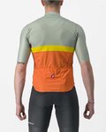CASTELLI Kurzarm Fahrradtrikot - A BLOCCO - Orange/bordeaux/Grün/Gelb