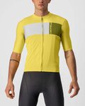 CASTELLI Kurzarm Fahrradtrikot - PROLOGO VII - Gelb/Elfenbein