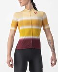 CASTELLI Kurzarm Fahrradtrikot - DOLCE LADY - Gelb/bordeaux