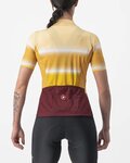 CASTELLI Kurzarm Fahrradtrikot - DOLCE LADY - Gelb/bordeaux