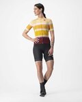 CASTELLI Kurzarm Fahrradtrikot - DOLCE LADY - Gelb/bordeaux
