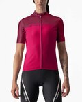 CASTELLI Kurzarm Fahrradtrikot - VELOCISSIMA LADY - Rot/Rosa