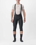 CASTELLI Kurze Fahrradhose mit Trägern - ENTRATA 2 3/4 - Schwarz