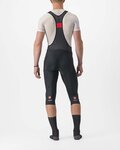 CASTELLI Kurze Fahrradhose mit Trägern - ENTRATA 2 3/4 - Schwarz