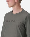 CASTELLI Langarm Fahrradtrikot für den Sommer - TRAIL TECH 2 - Grau