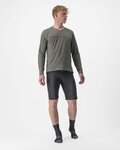CASTELLI Langarm Fahrradtrikot für den Sommer - TRAIL TECH 2 - Grau