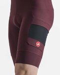 CASTELLI Kurze Fahrradhose mit Trägern - UNLIMITED CARGO - bordeaux
