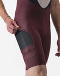 CASTELLI Kurze Fahrradhose mit Trägern - UNLIMITED CARGO - bordeaux
