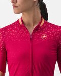 CASTELLI Kurzarm Fahrradtrikot - PEZZI LADY - Rot