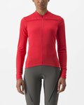 CASTELLI Langarm Fahrradtrikot für den Sommer - ANIMA 4 LADY - Rot