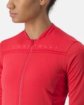 CASTELLI Langarm Fahrradtrikot für den Sommer - ANIMA 4 LADY - Rot