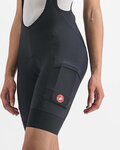 CASTELLI Kurze Fahrradhose mit Trägern - UNLIMITED CARGO LADY - Schwarz