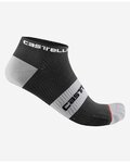 CASTELLI Knöchelhohe Fahrradsocken - LOWBOY 2 - Schwarz/Weiß