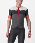 CASTELLI Kurzarm Fahrradtrikot - SEZIONE - Grau/Schwarz/Orange