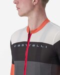 CASTELLI Kurzarm Fahrradtrikot - SEZIONE - Grau/Schwarz/Orange