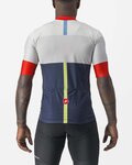 CASTELLI Kurzarm Fahrradtrikot - SEZIONE - Elfenbein/Blau/Rot