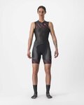CASTELLI Fahrradoverall - FREE SANREMO LADY - Rot/Schwarz