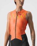 CASTELLI Fahrradoverall - FREE SANREMO LADY - Schwarz/Orange