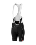 CASTELLI Kurze Fahrradhose mit Trägern - VELOCISSIMA LADY - Schwarz/Weiß