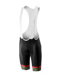 CASTELLI Kurze Fahrradhose mit Trägern - VOLO  - Gelb/Rot/Schwarz