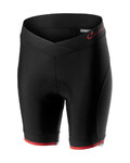 CASTELLI Fahrradshorts ohne Träger - VISTA LADY - Rot/Schwarz