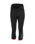 CASTELLI 3/4 lange Fahrradhose ohne Träger - VISTA LADY - Rot/Schwarz