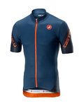 CASTELLI Kurzarm Fahrradtrikot - ENTRATA 3.0 - Blau/Orange