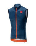 CASTELLI Ärmelloses Fahrradtrikot - ENTRATA 3.0 - Blau/Orange