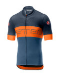 CASTELLI Kurzarm Fahrradtrikot - PROLOGO VI - Orange/Blau