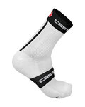 CASTELLI Klassische Fahrradsocken - FREE 6 - Schwarz/Weiß
