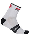 CASTELLI Klassische Fahrradsocken - ROSSO CORSA 9 - Weiß