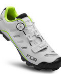 FLR Fahrradschuhe - F75 MTB - Schwarz/Weiß/Grün