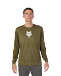FOX Langarm Fahrradtrikot für den Sommer - RANGER TRU DRI - Grün
