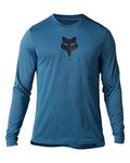 FOX Langarm Fahrradtrikot für den Sommer - RANGER TRU DRI - Blau