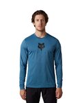 FOX Langarm Fahrradtrikot für den Sommer - RANGER TRU DRI - Blau