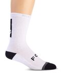 FOX Klassische Fahrradsocken - DEFEND CREW 8"  - Weiß/Schwarz